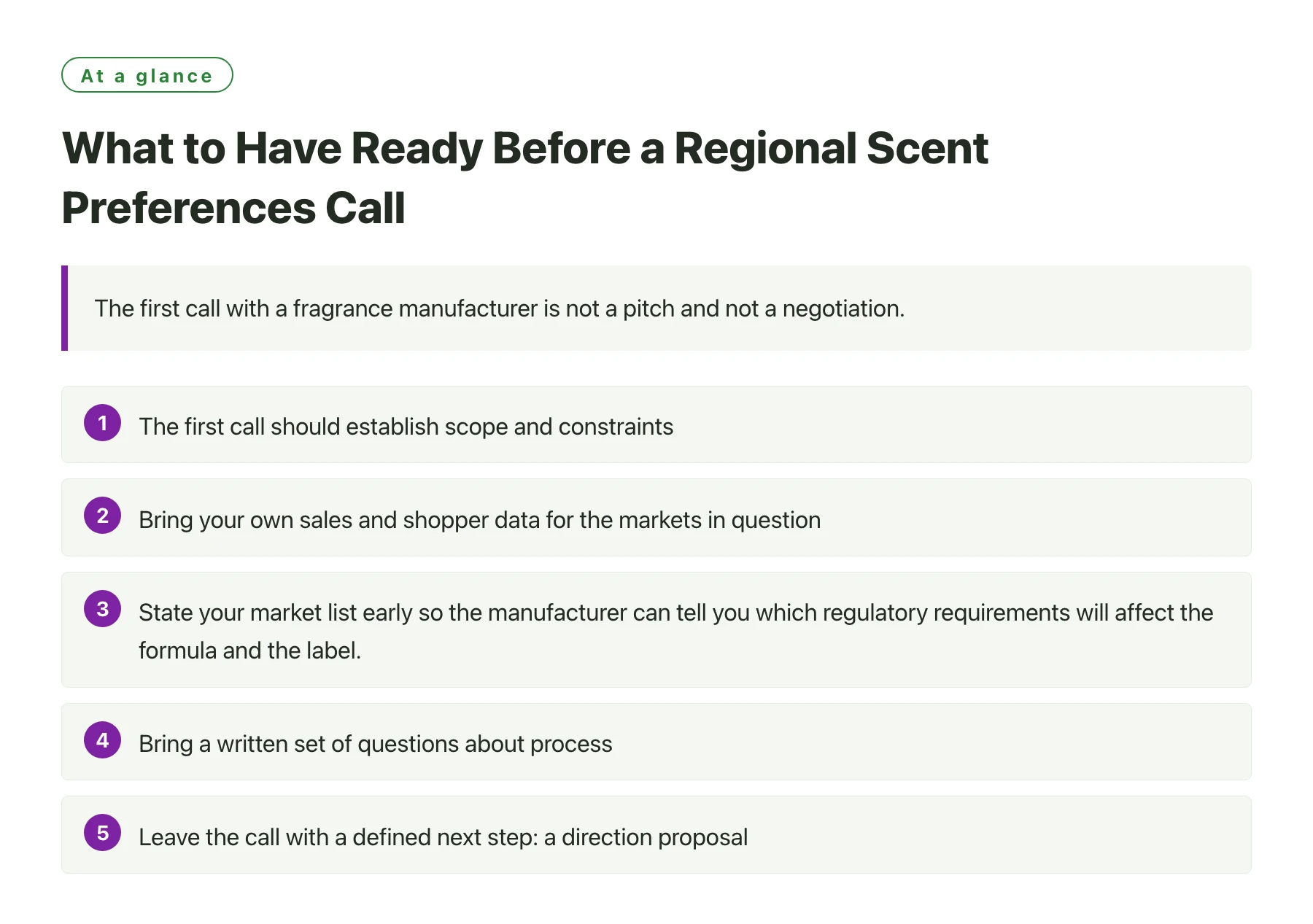 What to Have Ready Before a Regional Scent Preferences Call——全文要点速览